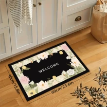 1pc Floral Pattern Kitchen Mat Room Decor Carpet, All Season Comfortable Foot Mat, Absorbent Non-Slip Quick Dry, Suitable For Kitchen, Dining Room, Entrance, Bathroom, Laundry Room, Hallway And More - Multicolor - View 16