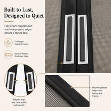 1pc Black Magnetic Screen Door, High-Density Polyester Mesh Self-Closing Curtain, Hands-Free Automatic Closure, Breathable Mosquito-Proof, Pet-Friendly, No-Drill Easy Installation, With Storage Hooks, Weighted Bottom Design, Multiple Sizes Available, Suitable For Entry Door, Patio Door, Balcony, Bedroom And Kitchen - Pure Black Polyester Screen Door - View 7