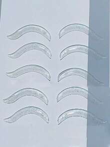 1 Par de Almofadas Autoadesivas para Enrolador de Cílios, Almofadas para Enrolador de Cílios, Tiras de Cílios, Cílios de Comprimento Médio a Curto, Reutilizável Após Lavagem, Adequado para Salões e DIY - Multicolorido - Visão 2