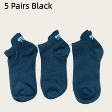 3/5/10/15 Pairs Women's Butterfly Pattern Short Socks, Summer Short Socks, Outdoor Casual Minimalist Style, Sweet Cute Butterfly Print, Suitable For Daily Wear - Black - View 11