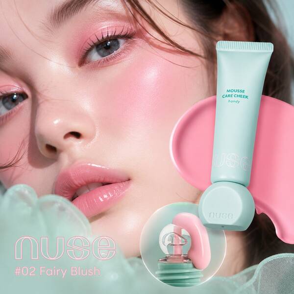 1pc NUSE Mousse Blush, Moisturizing Skincare Blush, Soft Matte Pore-Blurring Finish, Natural Rosy Glow, Lightweight Korean Daily Makeup, Gift For Her