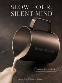 SMEGGEMS 304不鏽鋼斜口牛奶杯，加厚專業拿鐵拉花咖啡配件 - 查看 5