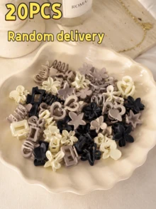 10/20pcs Assorted Small Hair Clips, Mixed Colors, Casual Outdoor Beach Hawaiian Style Hair Accessories For Women - Mixed-color Mini Hair Clip - View 13