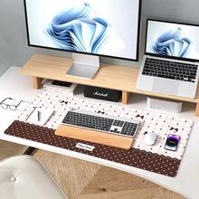 PU Leather Desk Pad Protector Full Screen Polka Dots Star Grid Bow Pink Blue Stripe Lace Sexy Kawaii Japanese Amine Y2K Girl Mouse Pad Office Desk Mat Waterproof Non-Slip Desk Blotter Pad - View 3
