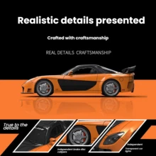 Model Mobil Die-Cast Koleksi TIMEMICRO 1:64 Veilside Widebody Corak Oranye & Hitam - MultiWarna - View 6
