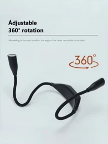 Neck-Hanging/Wearable Light, Equipped With 360-Degree Rotatable LED Reading Light And Three Adjustable Brightness Levels. Suitable For Bedside Table, Office And Home Environment. Can Be Used As Bedside Lamp Or Desk Lamp; Modern Design; Made Of Durable Material - A - 查看 8