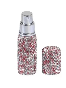 1pc Premium Rhinestone Perfume Travel Refillable Spray Bottle, 5ml Mini Spray Bottle, Vacuum Pressed Design, Moisturizing Cosmetic Sample - View 13