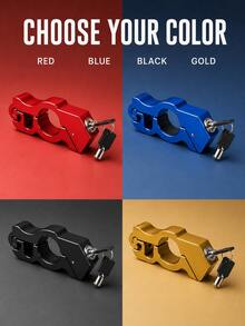 Heavy Duty Alloy Anti-Theft Handlebar Lock Set, Includes 2 Keys, Motorcycle Lock With Combination Lock, Anti-Theft Aluminum Alloy Throttle Lock, Suitable For Motorcycles, ATVs, Scooters And Dirt Bikes, Easy To Install And Remove - Multicolor - View 7