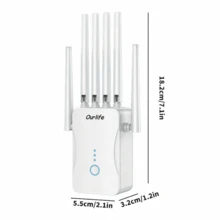 Amplificador/repetidor de señal WiFi de 1200 Mbps, un router y repetidor WiFi inalámbrico diseñado para ofrecer cobertura de red de largo alcance - Ver 4