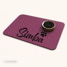 Personalized Pet Feeding Mat, Customized Name Absorbent Diatomaceous Earth Bowl Mat, Non-Slip Rubber Backing, Cat And Dog Food And Water Mat - Multicolor - View 15