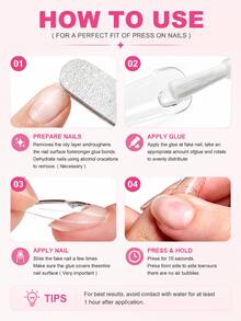 LIMEGIRL 15ML Quick Dry Nail Glue, No UV-LED Lamp Required, Strong Adhesion, Suitable For Nail Tips, Acrylic Nails, Nail Extensions And Rhinestones, DIY Nail Art Supplies - NAIL GLUE - View 4