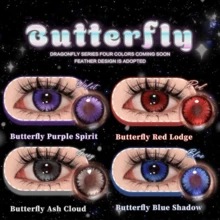 Lalens Butterfly Purple Spirit 1對批發圓形隱形眼鏡 年戴 DIA 14.50MM BC 8.6MM 放大亮眼漸層色 適合淺色與深色眼睛 動漫 Cosplay 角色扮演 Y2K 風格 約會妝容 女款隱形眼鏡 - Butterfly Purple Spirit - 查看 6