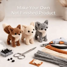 狐狸管刷 DIY 手作套組，DIY 清潔管套組，毛絨狐狸裝飾擺件，動物桌面裝飾，動物手工藝品，創意手工套組，適合節日裝飾、家具裝飾、節日禮物，創意手工項目，教育用品－非成品 - 多色 - 查看 2