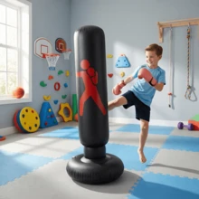 Ideal For Improving Striking Accuracy, Speed, And Power, This Boxing Pole Is Suitable For Home Gyms And Professional Training Facilities. Easy To Assemble And Disassemble For Storage. - 紅色 - 查看 2