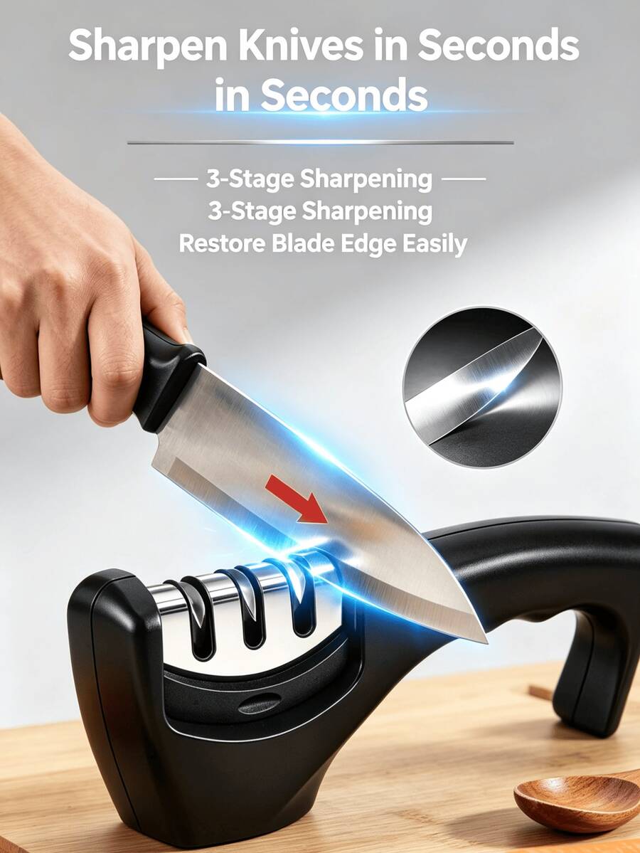 Portable Mini Mouse Style Knife Sharpener, Compact Handheld Sharpening Tool, Labor-Saving Outdoor & Household Gadget For Quickly Polishing All Kitchen Cutting Knives