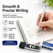 Mechanical Pencil Set, 0.5mm And 0.7mm Replaceable Drawing Pencils, Lead Box, Precision Writing Pencils, Suitable For School, Office, Home, Sketching And Painting (1 Pencil + 1 Box Of Lead + 1 Eraser) - Multiple Styles - View 11