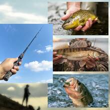 6.07ft UL Trout Rod,Telescopic Carbon Fiber Fishing Rod, Panfish Rod,Lightweight & Portable - Multicolor - View 7