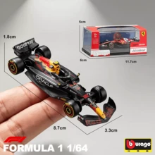 Burago Ferrari Model Mobil Balap Formula F1 Die-Cast Skala 1:64: Red Bull RB21 Verstappen, Mercedes,  SF25 - MultiWarna - View 3