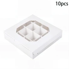 10/20pcs Elegant Chocolate Candy Boxes With Transparent Window, 5.9x5.9x1.38 Inches, 16 Cavities, Suitable For Birthday, Wedding And Other Occasions - View 10