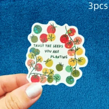 Tomato TRUST THE SEEDS YOU ARE PLANTING, Soft Colors With Vibrant Energy, Waterproof Vinyl Sticker - Durable Smooth Surface, Self-Adhesive Bumper Sticker, Suitable For Cars, Windows, Laptops, Trucks, Water Bottles - Multi-Functional Durable Design, Car Sticker - Vinyl - View 13