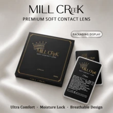 MILLCREEK MILL CREEK 1副/2片装棕色一次性水凝胶隐形眼镜，直径14.5毫米，在欧美地区广受欢迎，适合万圣节、情人节和约会等场合。 - 紫紅色 - 查看 7