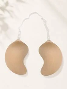Mango Shaped Adhesive Bra With Detachable Transparent Shoulder Straps, Strong Lift, Invisible Strapless Push-Up Bra, Suitable For Wedding Party Dress - Color - View 9