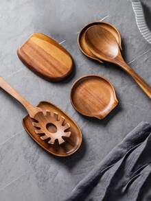Rosewood Spoon Holder, Kitchen Spatula, Heat-Resistant Storage Rack, Rice Spoon & Spatula, Kitchen Countertop Organizer, Heat-Resistant Wooden Utensil Rack - Multicolor - View 7