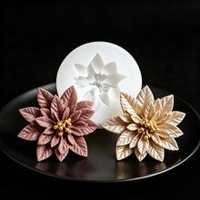 Silicone Mold Christmas Holly Flower Car Aromatherapy Candle Mold - H643-2 Mold - View 2