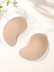 Mango Shaped Adhesive Bra With Detachable Transparent Shoulder Straps, Strong Lift, Invisible Strapless Push-Up Bra, Suitable For Wedding Party Dress - Color - View 5