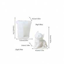 3D貓咪香薰石膏矽膠模具，可愛小貓DIY香薰蠟燭擴香石模具，多功能模具 - 貓咪 - 查看 4