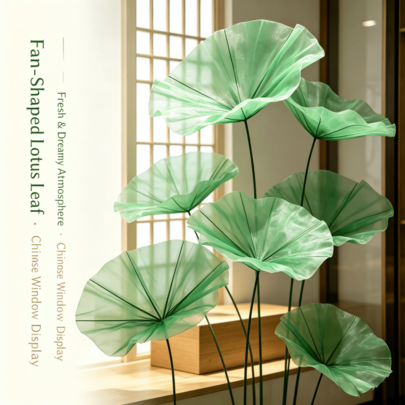 Artificial Lotus Leaf Decoration, Simulated Lotus Leaf With Short Stem, Artificial Lotus Leaf, Realistic Simulated Plant Arrangement, Canopy Garden, Wedding, Birthday Photo Props, Ancient Style, National Style, Ancient Street Decoration