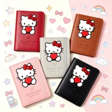 1pc Sanrio Foldable Multi-Function Fashion IP Passport Holder With Vibrant Hello Kitty Cartoon Print Design Illustration, Outdoor Commute IP Passport Holder, Portable IP Passport Holder, Travel Shopping First Choice, Practical Holiday Gift - Multicolor - View 3