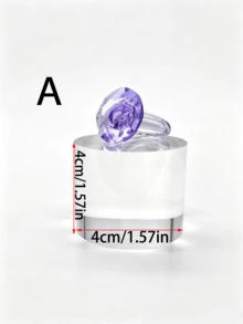 4pcs Acrylic Display Stands, Figurine Display Racks, Transparent Desktop Jewelry Perfume Display Storage Racks, Suitable For Crystal Caves, Rocks, Small Collectibles Display Blocks - one-size - View 14