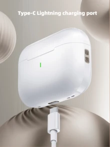 Wireless Bluetooth In‑Ear Earbuds TWS, Stable Bluetooth Connection, Touch Operation, Large Capacity Charging Case, Stereo Audio & Clear Hands‑Free Calls For Work & Music - White - View 3