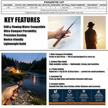 6.07ft UL Trout Rod,Telescopic Carbon Fiber Fishing Rod, Panfish Rod,Lightweight & Portable - Multicolor - View 6