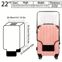 1pc Transparent PVC Luggage Cover, Travel Luggage Protection Cover, Thickened PVC Material, Scratch-Resistant And Wear-Resistant, Home Essential - Clear - View 14