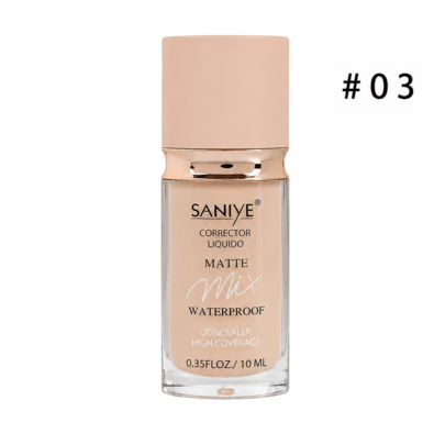 SANIYE Corrector Líquido Matte Mix Waterproof Alta Cobertura Acabado Mate