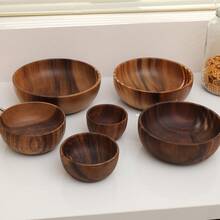 4in-2pcs Rosewood Bowl Mixing Bowl Rice Bowl Set - Brown - View 6