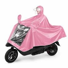 Full-Coverage Motorcycle Rain Jacket With Anti-Fog Visor - ROSE - View 1