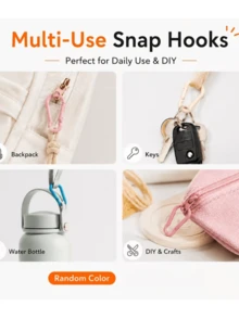 10 piezas de accesorios y clips para llaveros multifunción de aleación de aluminio duradera en colores surtidos - Multicolor - Ver 6