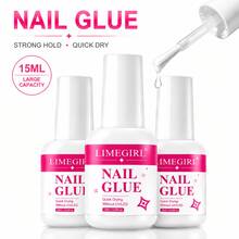 LIMEGIRL 15ML Quick Dry Nail Glue, No UV-LED Lamp Required, Strong Adhesion, Suitable For Nail Tips, Acrylic Nails, Nail Extensions And Rhinestones, DIY Nail Art Supplies - NAIL GLUE - View 9