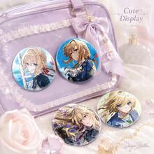 Violet Evergarden Anime Girl Badge Set, Blonde Character Pin Button Collection, Multiple Styles Round Brooches For Bag Backpack Clothes Decor, Fan Collection Gift - Multicolor - View 4