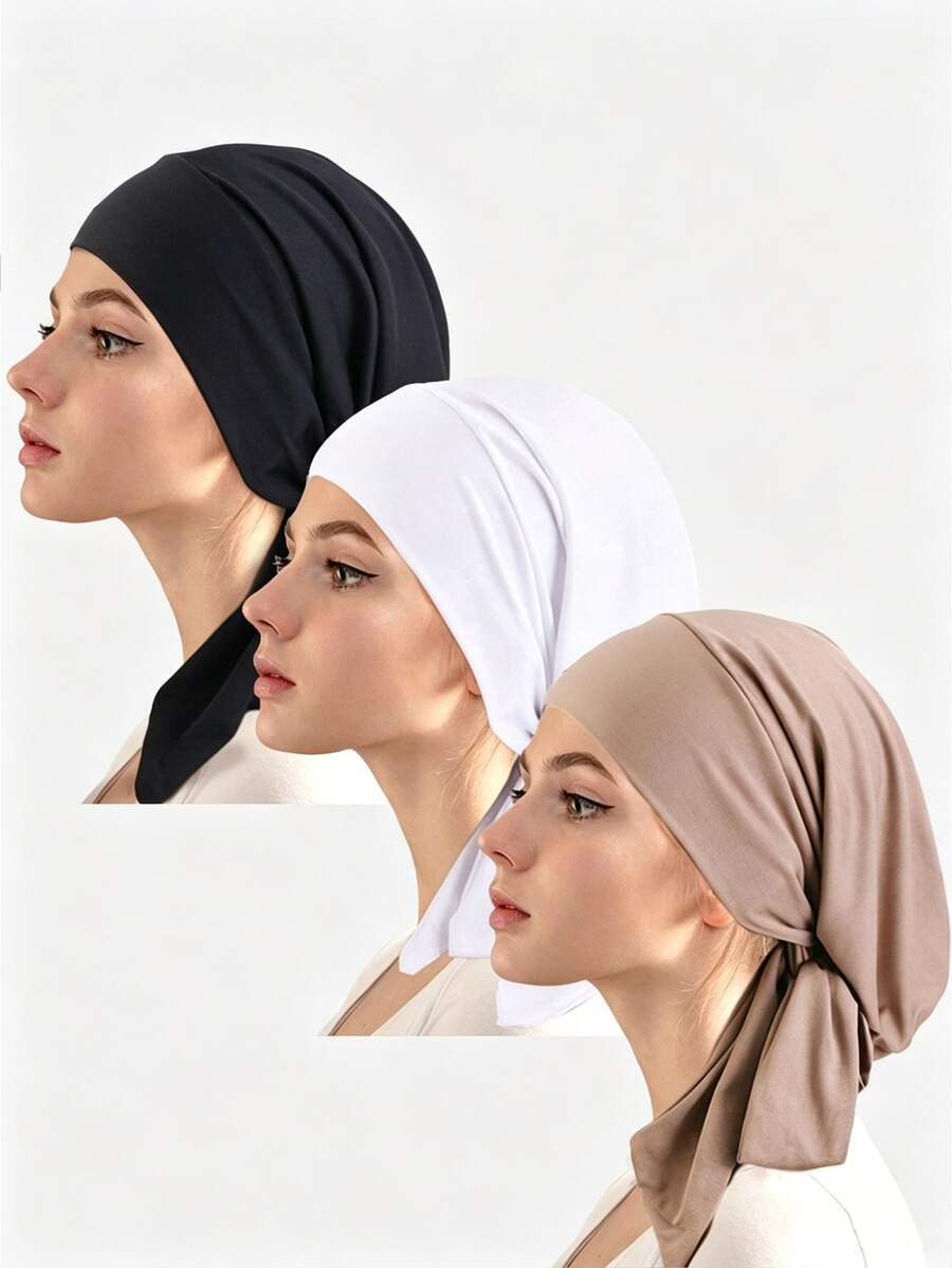 YPGVUO Multi‑Color Knotted Inner Hijab Cap, Breathable Adjustable Head Wrap For Home And Outdoor Styling, Elegant Holiday Present For Ladies - Multicolor - View 1