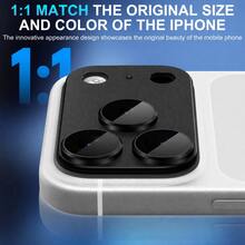 CASECOPS 3pcs Alloy Black Metal Alloy Lens Protection Camera Lens Protector, Compatible With Iphone 17 Pro Camera Lens Protector Compatible With Iphone 17 Pro Max 9H Seamless Fit Design, Anti-Scratch, Anti-Fingerprint, Full Protection Against Scratches And Impacts High-Definition Lens Preserves Original Camera Quality - Black - View 4