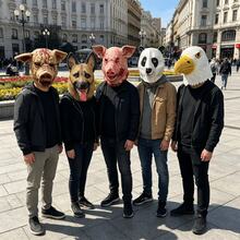 Halloween Latex Animal Costume Mask, Scary Horror Adult Head Cover Bloody Pig Head, Multiple Styles - Multicolor - View 2