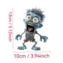 50/25/10/1pcsCartoon Screaming Zombie Vinyl Car Sticker Surprise Ghost Horror Undead Monster Waterproof Removable Weather Resistant Sticker Gothic Halloween Graphic Sticker For Truck SUV Scooter Motorcycle Laptop Luggage Skateboard Decor Sticker - View 3