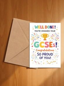 2 Cards Congratulating Exam Success (With Envelopes) - These Cards Feature An Imaginative Cartoon Trophy Design, Perfect For Graduation Parties, Opening Ceremonies, Themed Parties, Birthdays, Weddings And Anniversaries. - A - View 12