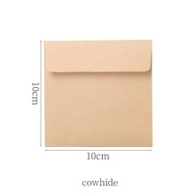 100pcs Mini Retro Envelopes 10x10cm Western Style Small Kraft Paper Black/White Blank Storage Envelopes For Office & School - A - View 8
