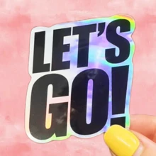 LET'S GO! 高能量口號貼紙，防水乙烯基貼紙－耐用光滑表面，自黏式車貼，適用於汽車、窗戶、筆記本電腦、卡車、水瓶－多功能耐用設計，汽車貼紙 - 乙烯基 - 查看 12
