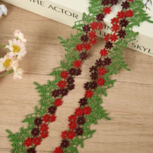 5 Yard Multicolor Wavy Floral Lace Trim, Hollow‑Out Flower Embroidery Ribbon For Sewing, Dress, Curtain & DIY Craft Decoration - Embroidered Lace - View 10